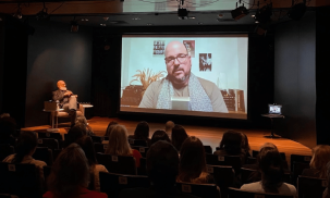 Blog - Roger Lerina e Pedro Gonzaga discutem o romance distópico 1984 e a sua adaptação para os cinemas em bate-papo no Instituto Ling